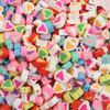 30pcs 10x9mm Random Mixed Color Heart Shape Polymer Clay Beads for Jewelry Making DIY Handmade Accessories