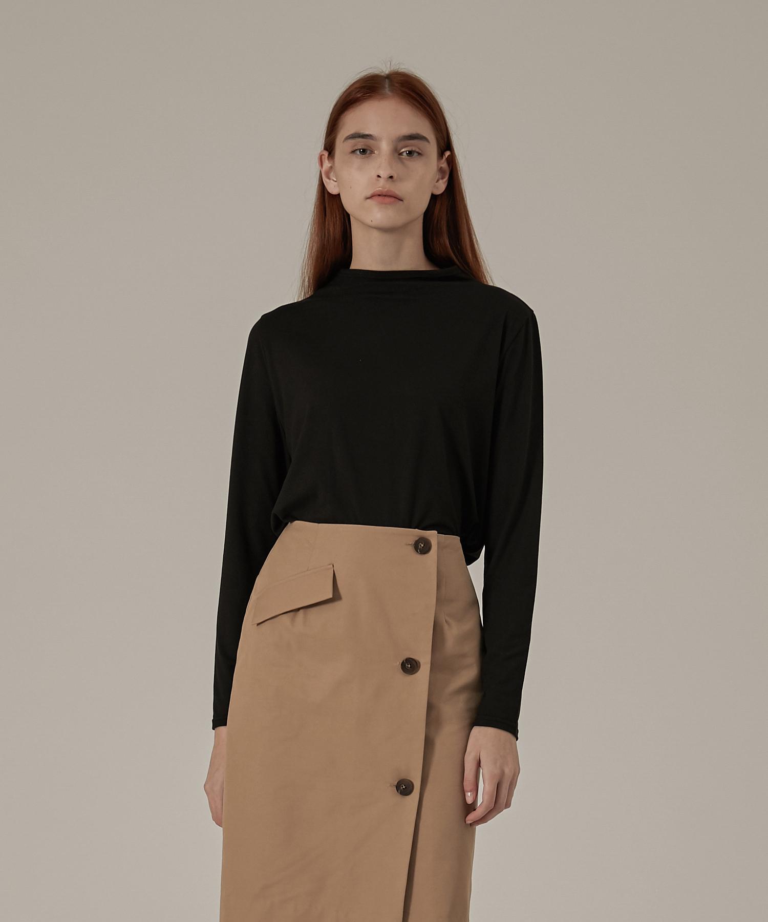 Modern Able Basic Half Turtleneck - Black Black/Free