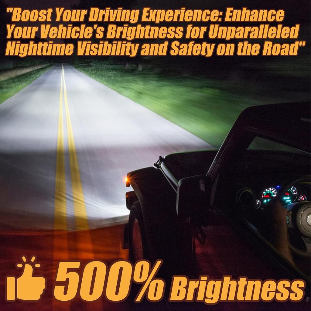 Ultra Brightness 7 Inch LED Headlight Round H6024 Halo Headlight 6500K Cool White Compatible with Motorcycle Jeep Wrangler JK TJ CJ Defender Mustang