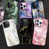 Colorful Marble Texture Pattern Phone Case For iPhone 16 15 14 13 12 11 Pro Max 7 8 Plus XR XS Max Shockproof Matte Back Cover