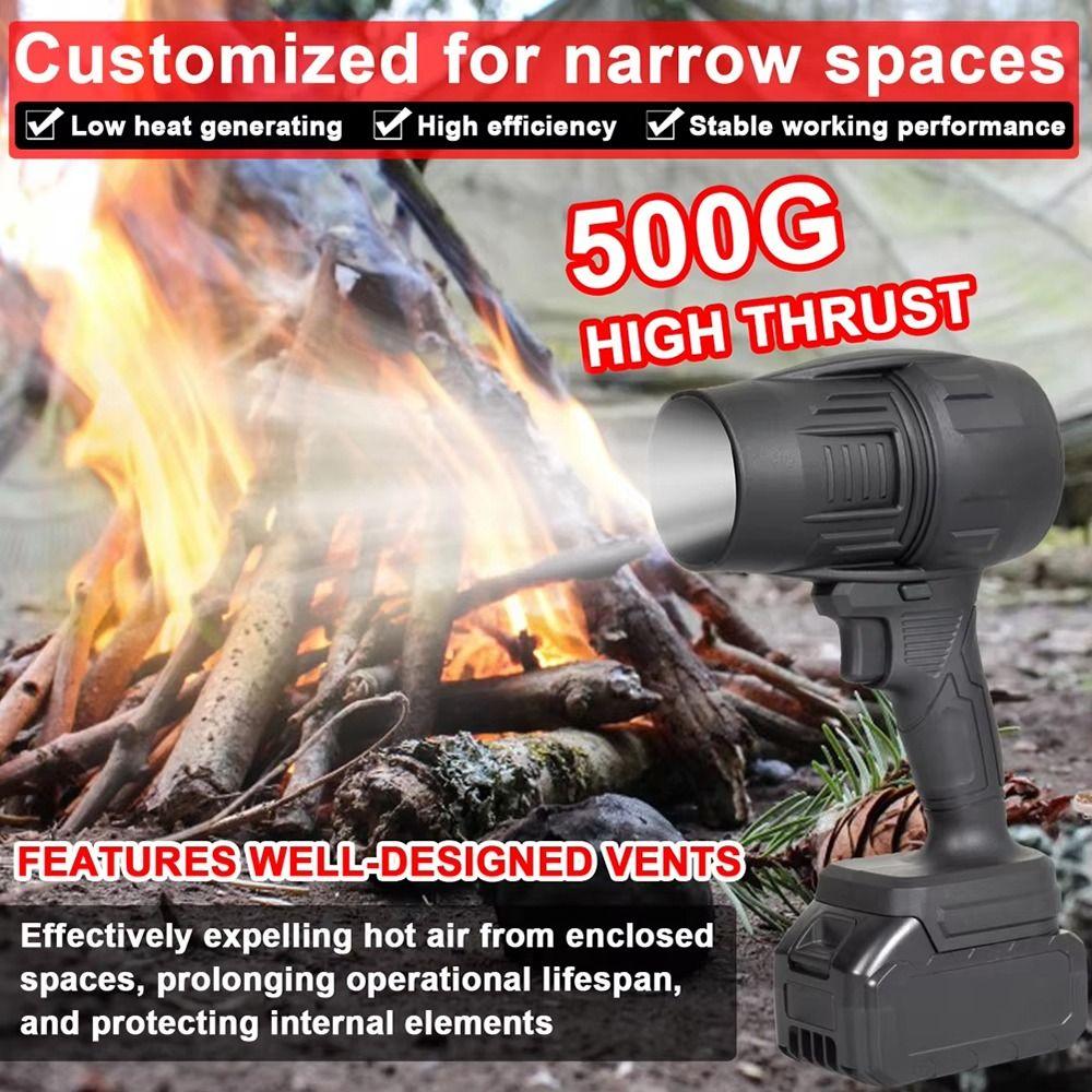 Durable Stepless Speed Fan 1000W 500g Thrust Jet Fan Handheld High Power Jet Leaf Air Blower for Makita Battery