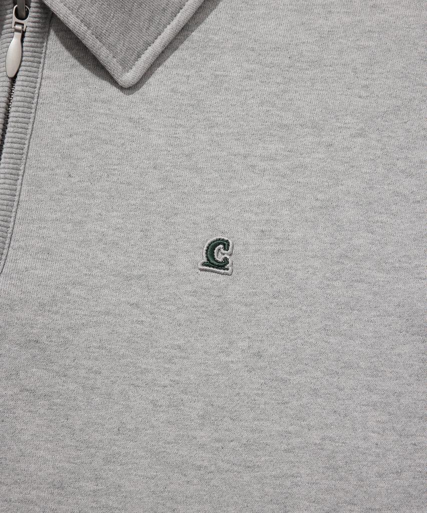COVERNAT Signature Symbol Collar Half-Zip Sweatshirt Melange Gray