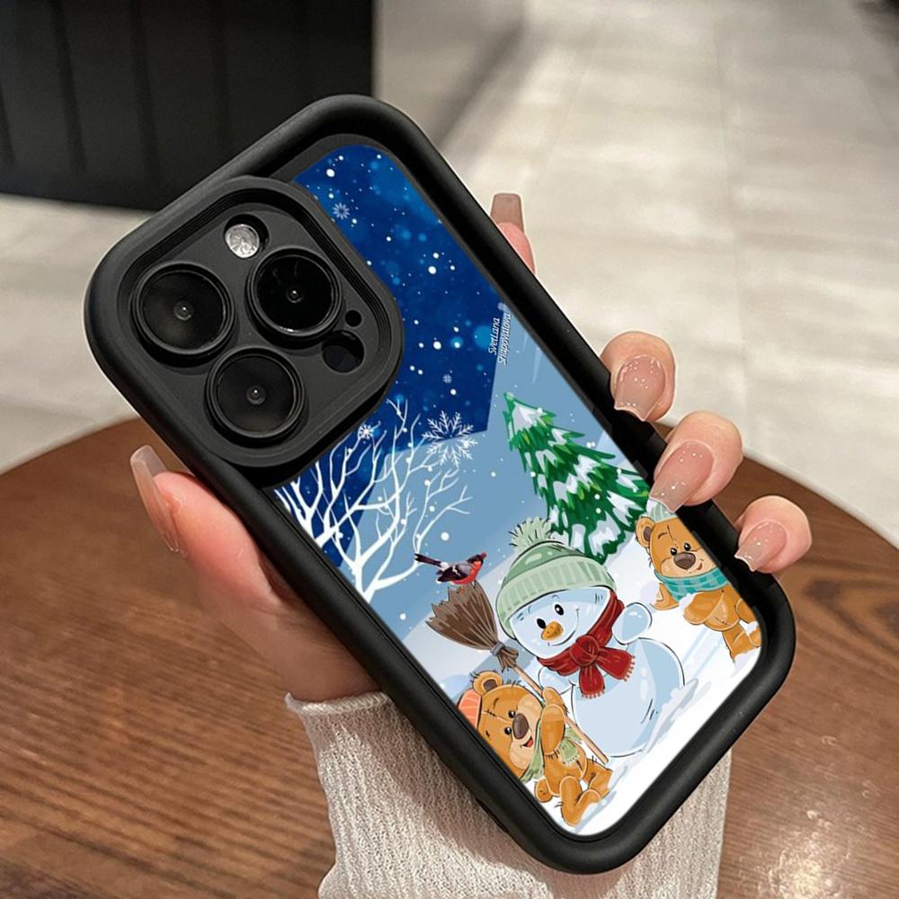 Ae108 Happy New Year Merry Christmas Phone Cases for iPhone 16 14 13 11 Pro Max 15 7 8 6s Plus 12 Mini XR XS Max SE Angel Eye Ladder Protective Cover