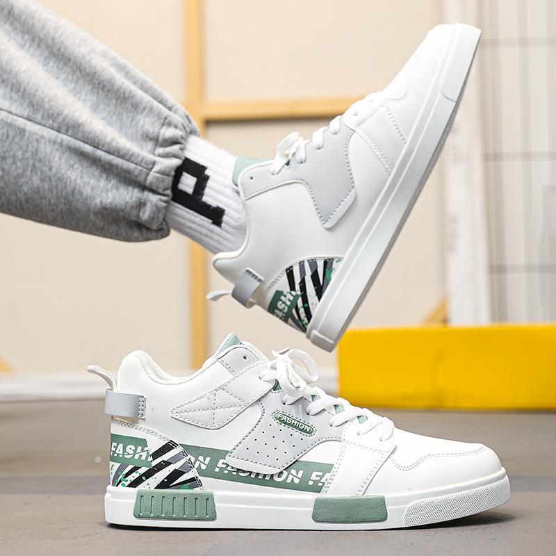 Hvite sportssko for menn Fritidssko Street Style løpesneakers Sko for studenter Overstore vintersko Høytopp