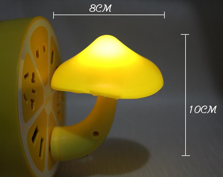 1/3pcs LED Night Light Mushroom Wall Lamp EU Plug Light Control Induction Energy Saving
