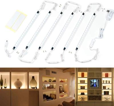 Detolf LED Lighting Stick Lights for Figures, Display Cases, Under-Shelf Mount, 6-Pack - Warm White