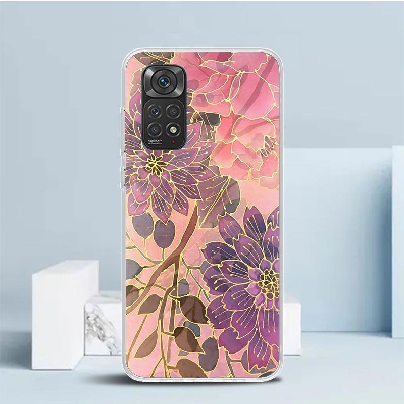 Beautiful Rose Bling Picture Phone Case For Xiaomi Redmi Note 15 14 14S 13 12S 12 Pro Plus 11S 11 11T 11E 10S 10 + Soft TPU Back
