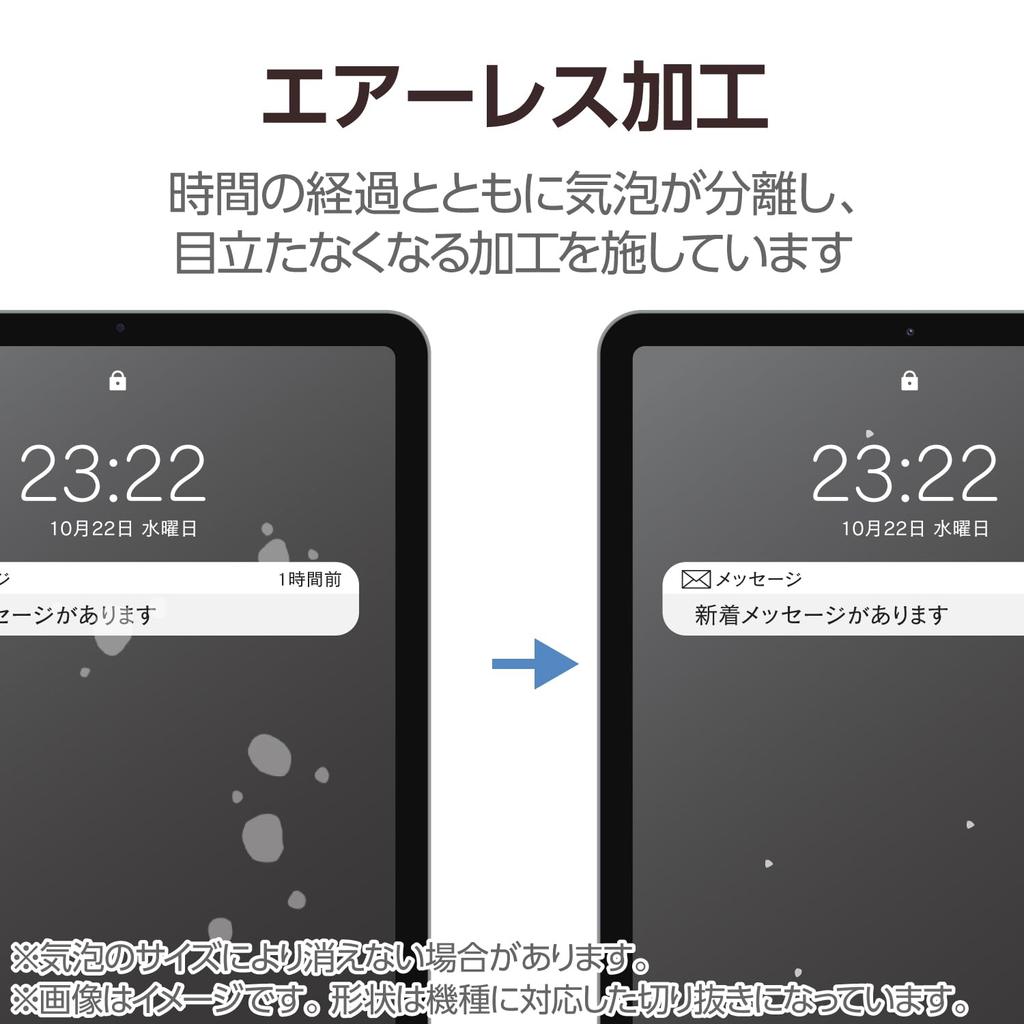 Elecom IPad Pro Screen Blue Light Airless 11-inch (M4) Protector, Glossy, Filtering, Coating, Anti-Fingerprint, TB-A25PMFLBLGN