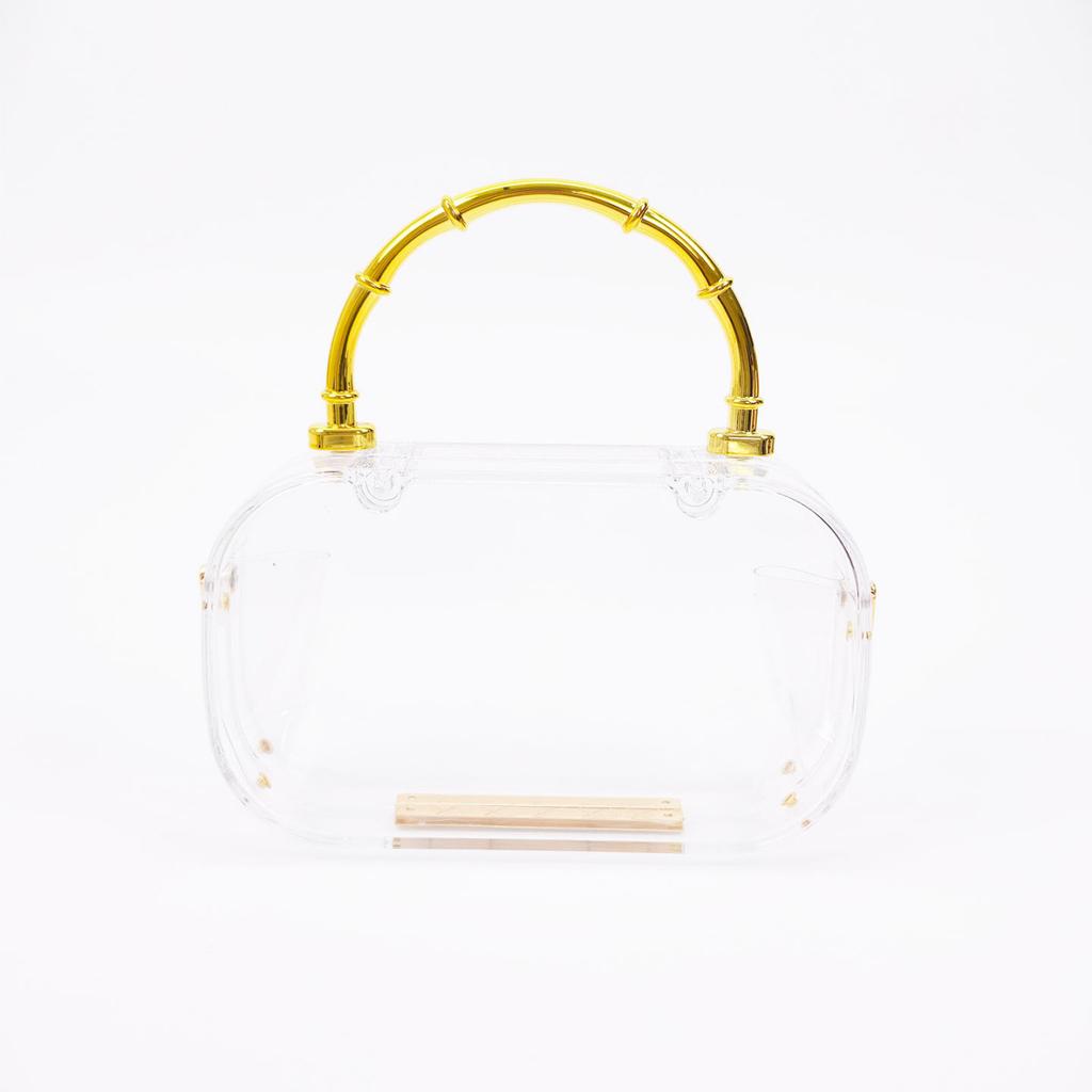 Acrylic transparent bag women's 2026 new pearl chain handbag shoulder chain box bag