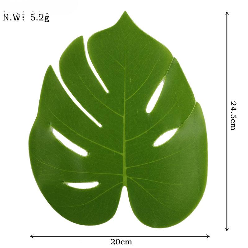 24PCS Simulation Turtle Back Leaves Outdoor Plant Wall Party Decoration Props Fake Green Plant Living Room Decoration