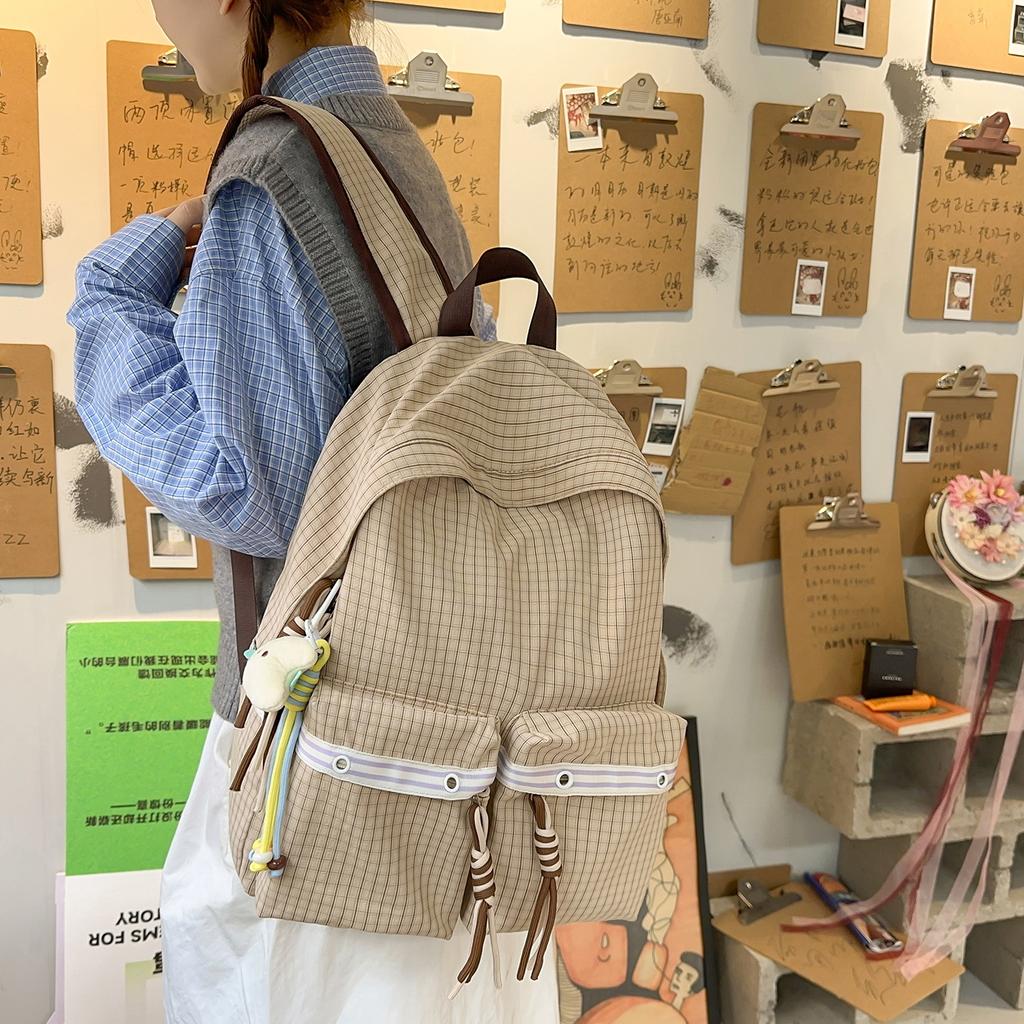 School bag junior high school girls high school students niche high value girls backpack women's backpack shoulder bag