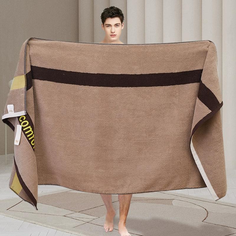 

Полотенца для ванной из 100% хлопка 70x140см для ванной комнаты, мягкие и впитывающие винтажные банные полотенца для женщин и мужчин, полотенца для обертывания, 1 шт. коричневый