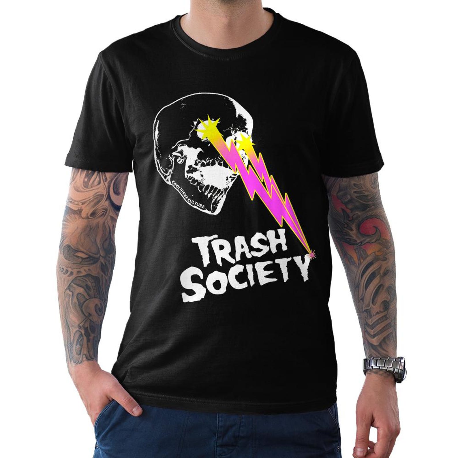 Trash Society Skull T-Shirt, Men s and Women s Sizes 2XL