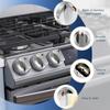 4Pcs Stove Control Knobs Stainless Steel Universal Gas Stove Replacement Control Switch Button Handle Ome Kitchen Cookers