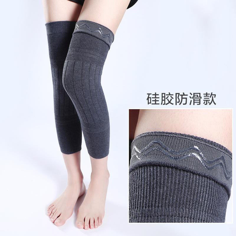 2PCS Winter Warm Wool Cashmere Leg Warmers Sleeves Thick Fleece Lined Knee Pads Brace Support Guard Protector Long Thermal Wraps