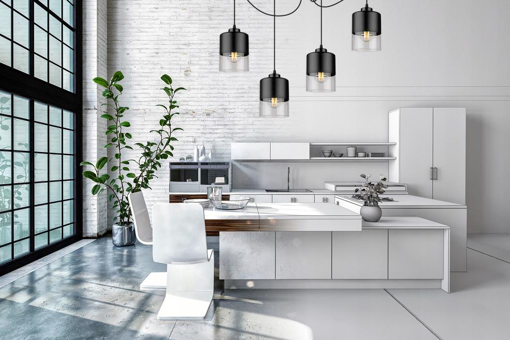 MODERN GLASS SPIDER CEILING HANGING LAMP