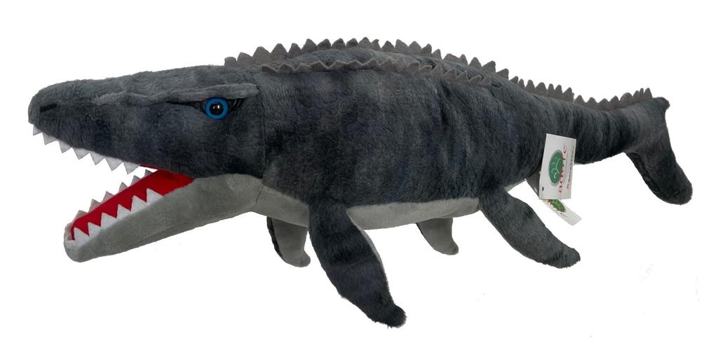 Adore 21-inch Moby the Mosasaurus Dinosaur Plush Toy, Blue