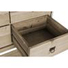 Console style item home - Marron pin - 140 cm - Blanc