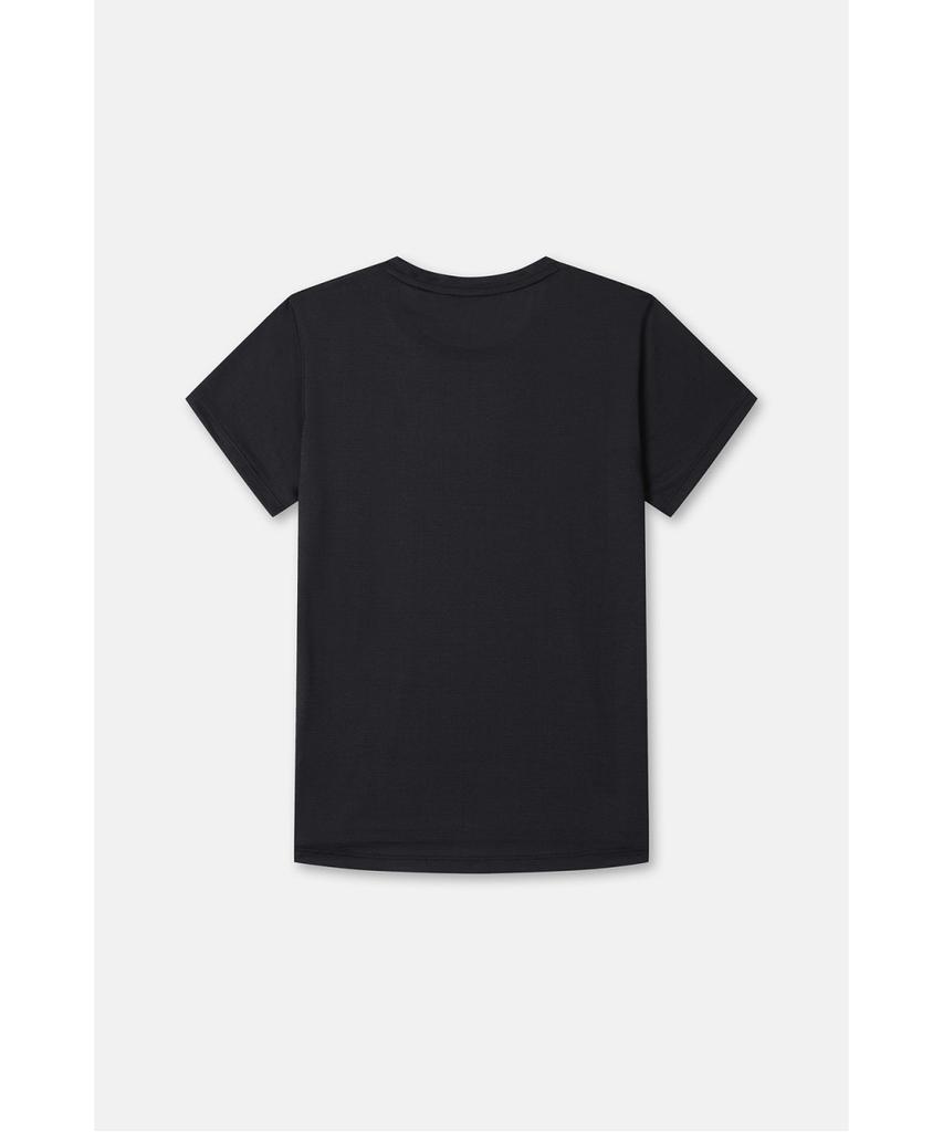 Koolongseupocheu Women'S Moss Dry Basic Round Neck Short Sleeve T-Shirt Jktcm26302Blk