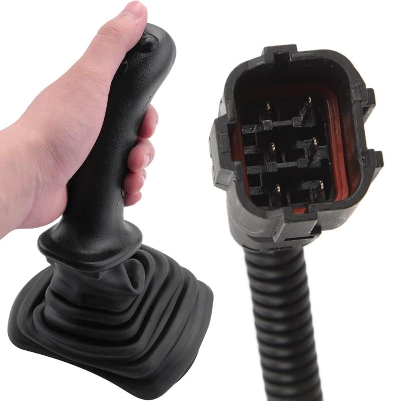 Palanca de Joystick de Aluminio de 3 Botones Diseñada con Precisión para Vehículos de Construcción Accesorio de Actualización para Sistemas Hidráulicos