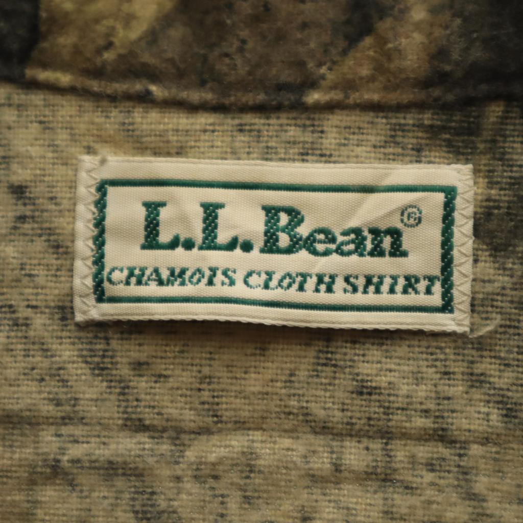 L.L.Bean 80s vintage Realtree Pattern Long sleeve Chamois Cloth shirt Men's Used