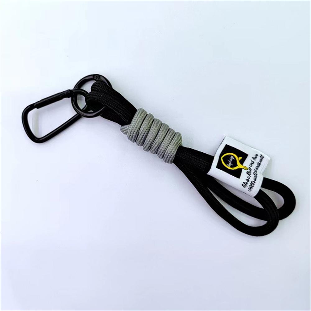 Creative Braid Rope Keychain Color Carabiner Alloy Keyring Phone Case Lanyard Backpack Pendant Accessory Unisex Hanging Jewelry