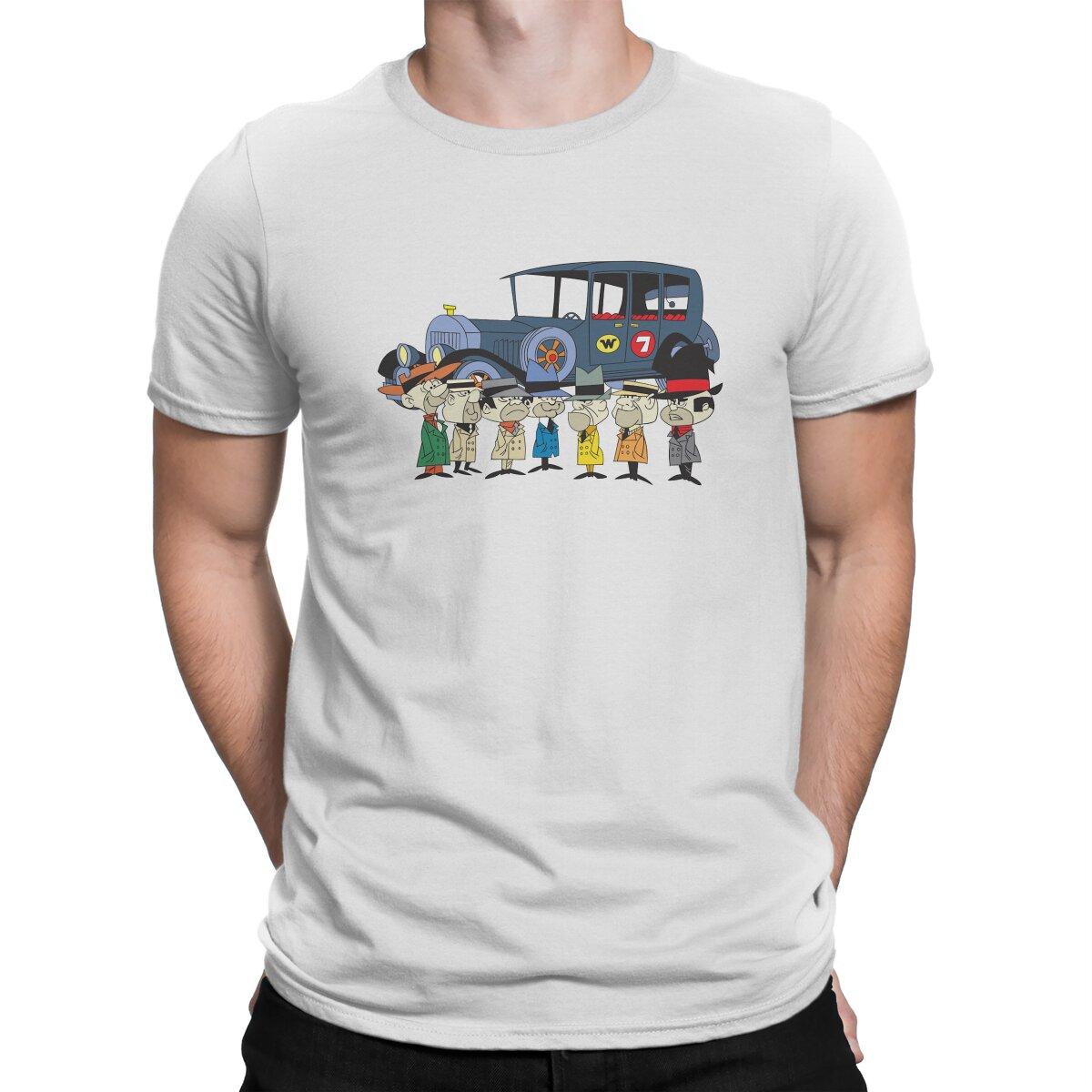Wacky Races 60s Cartoon 1960s CARTOONS Tshirt Homme Mens Clothing Blusas Polyester T Shirt For Men S