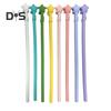 Reusable Silicone Straws with Star Cap Bite-resistant Drinking Tubes for Hot Cold Drinks BPA-Free Flexible Long Straw