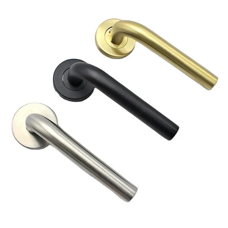 Stainless Steel 304 Door Handle Euro Standard Fireproof Lock Lever for Bedroom/Bathroom.