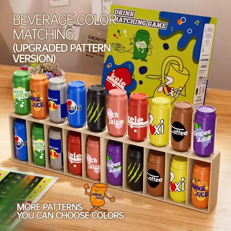 Color Matching Bottle Guess Challenge Puzzle Game Set Memory & Logic Training Strategy Board Game Party Halloween Christmas Gift