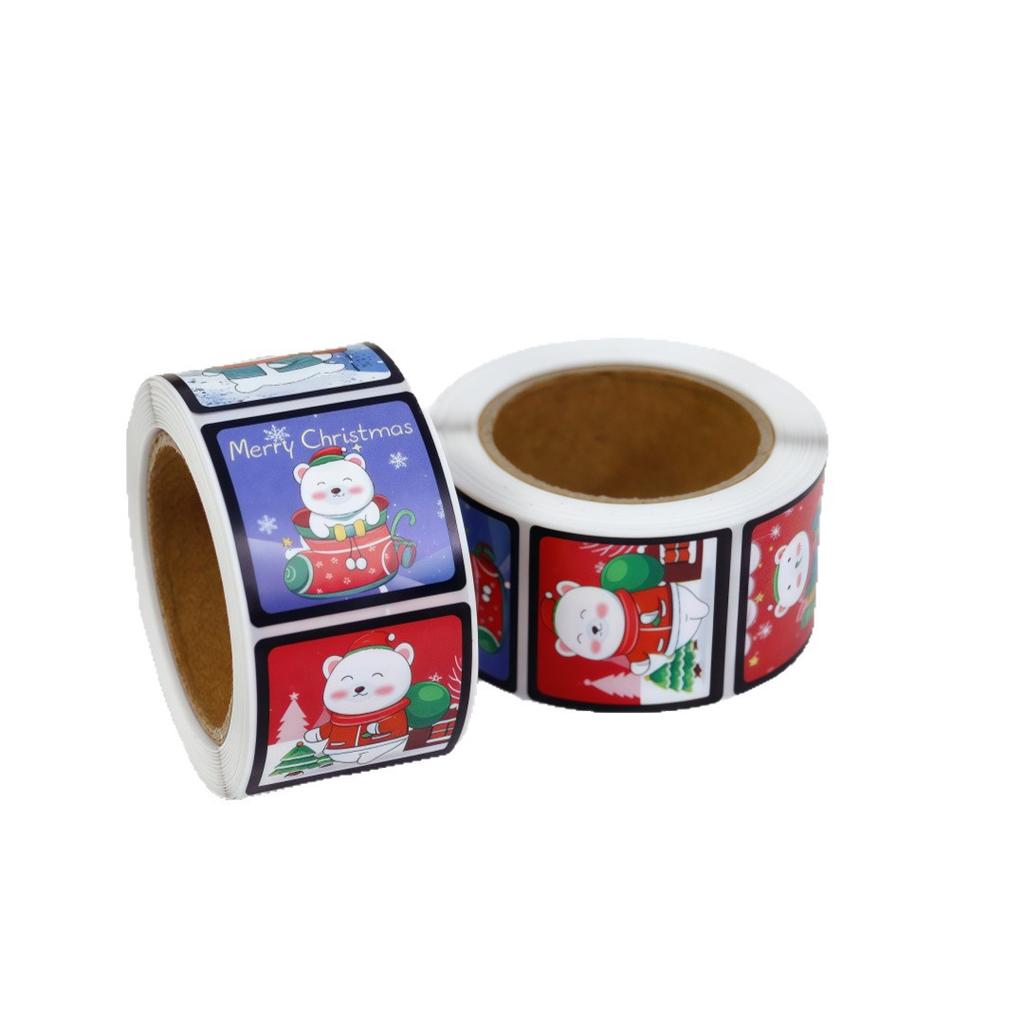 Cute Cartoon Christmas Stickers Festive Decorative Gift Notebooks Windows Xmas Party Supplies Merry Christmas Decortion Stickers