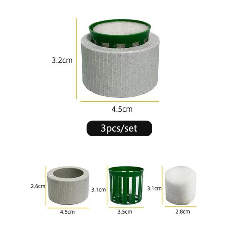 

Aquarium decoration Ceramic fish tank Plant Fixing Pot Polka Water Plants potted planting cylinder cup aquarium accessories 4.5cmx3.2cm