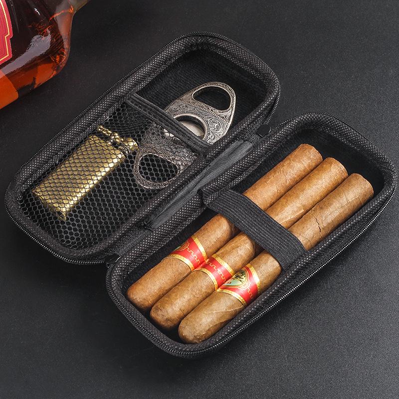 Men's Portable Cigar Case: 6-8 Piece Large Capacity Travel Storage Box
