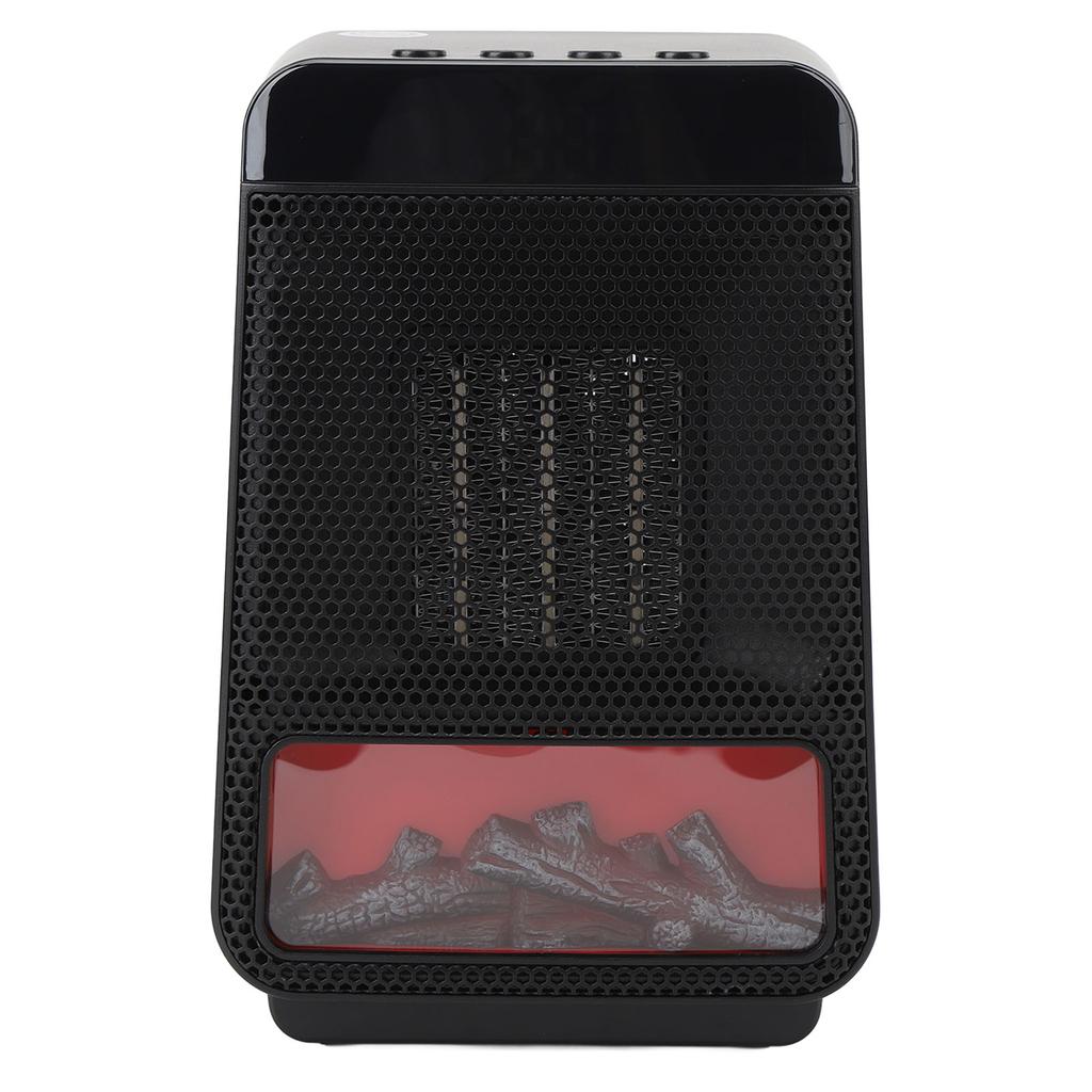 3D Flame Space Heater 4 Gears Timing Desktop Heater Fast Heating PTC Ceramic Heater for Bedroom Offi