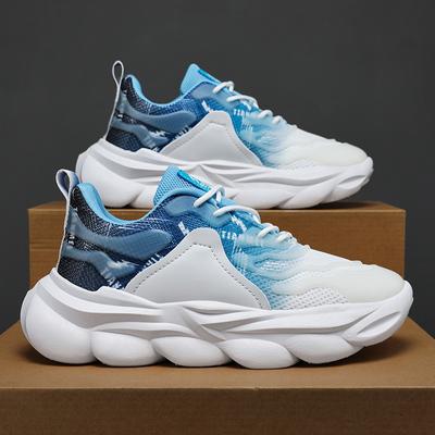 Men Casual Sneakers Summer Breathable Sport Shoes Outdoor Running Shoes Male's Mesh Thick Bottom Athletic Jogging Walking Shoes