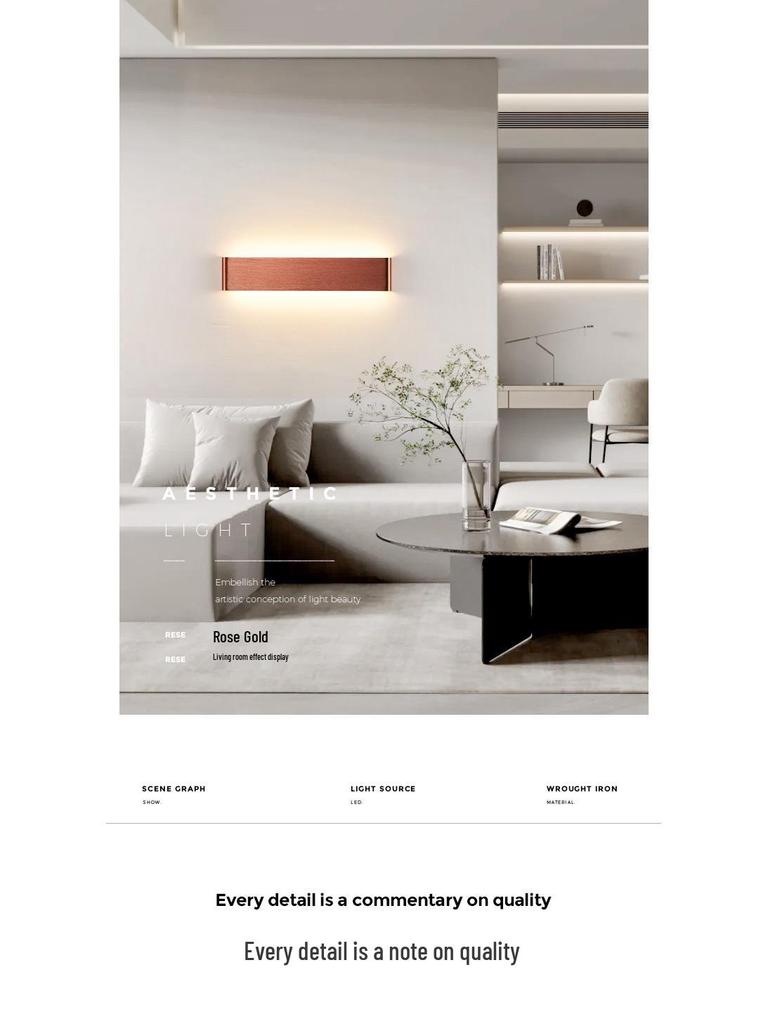 Nordic Minimalist Wall Sconce for Living Room & Bedroom