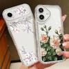 Flower Print Shockproof TPU Case For iPhone 17 Pro Max 16e 16 15 14 13 15 Pro 17 TPU Bling Diamond Soft Silicone Phone Cover