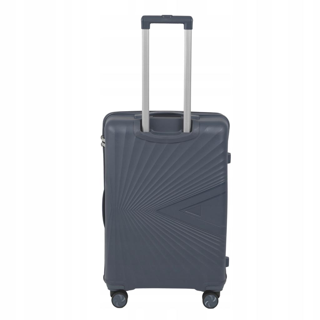 Walizka średnia twarda pp 65x43x27 3,3 kg lekka szara na 4 kółkach
