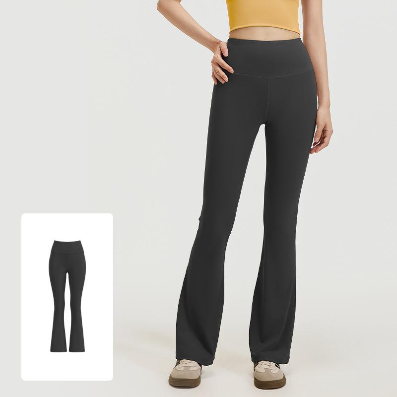 High-waisted Butt-lifting Flare Pants Seamless Nude-feel Yoga Pants Pilates Workout Fitness Leggings