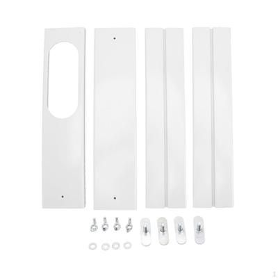 Portable Air Conditioning Window Vent Kit with Seal Plates,PVC Screws Nuts Washers for Sliding