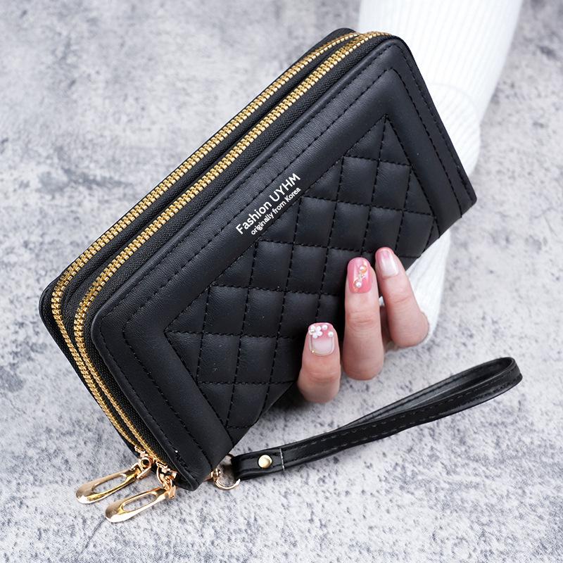 Women's 2023 Long Korean Style Wallet: Double Zipper Phone Bag, Large Capacity Card Holder, Coin Purse.