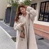 Womens Long Faux Fur Coat Notched Lapel Warm Street Style Outerwear