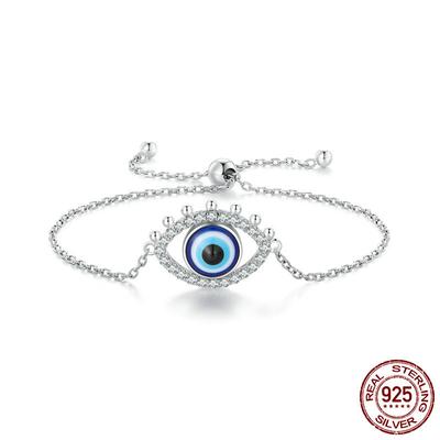 Bransoletka S925 Silver Devil's Eye Europejska i amerykańska popularna biżuteria Bransoletka Eye Lucky