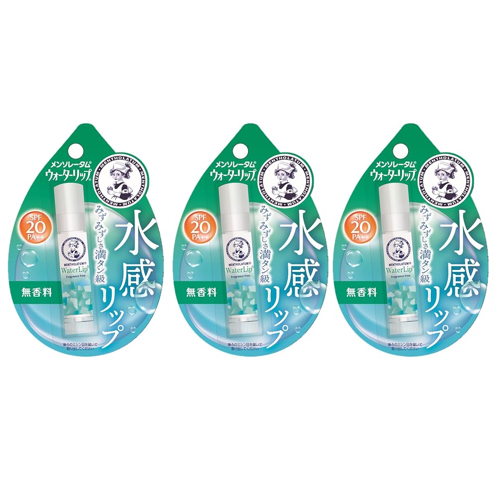Mentholatum Water Lip Unscented 3pcs