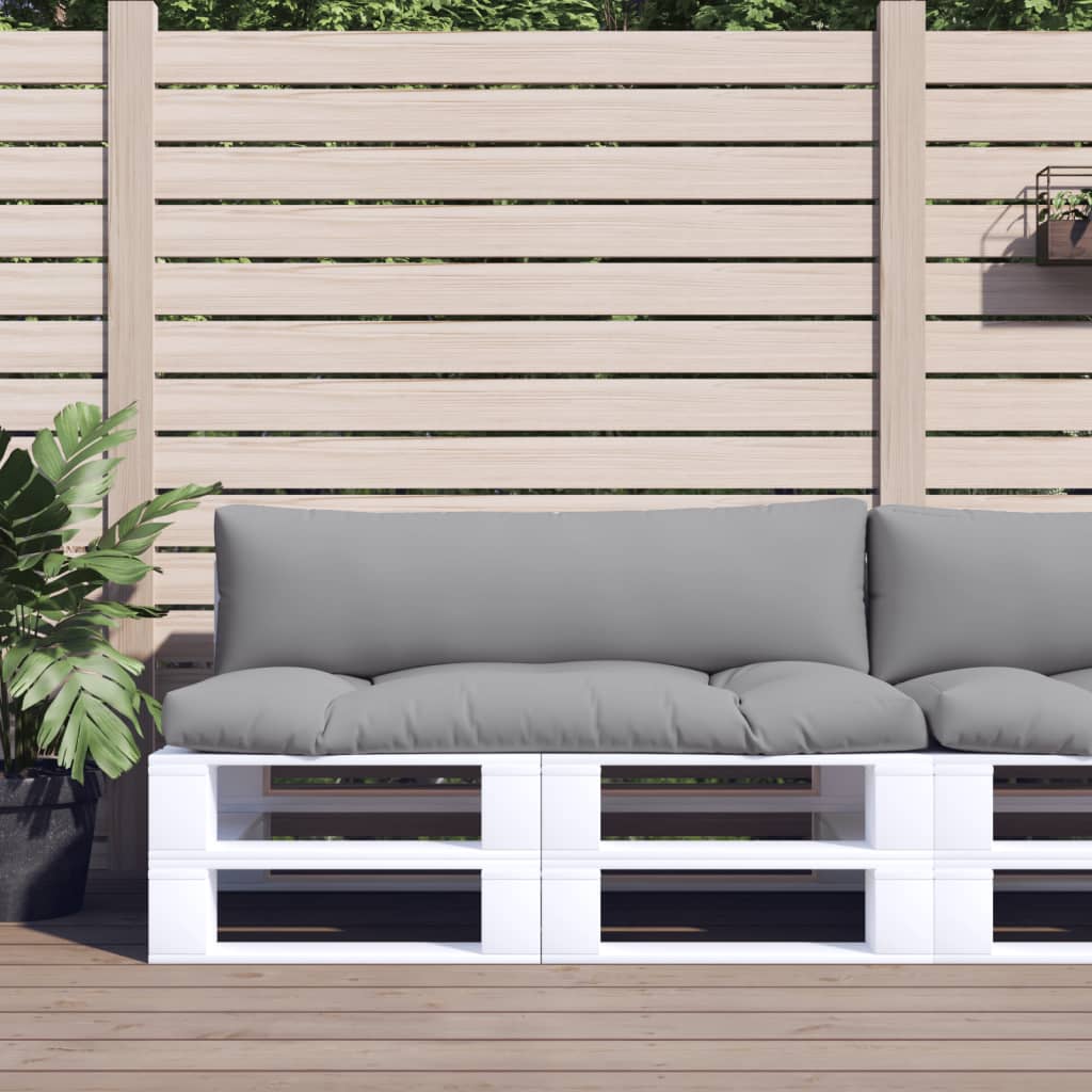 2 Piece Pallet Cushion Set Gray Fabric