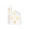 Ceramic Christmas Village Houses, Glowing Lighted Holiday Decorations For Indoor Tabletop, Christmas Home Decor