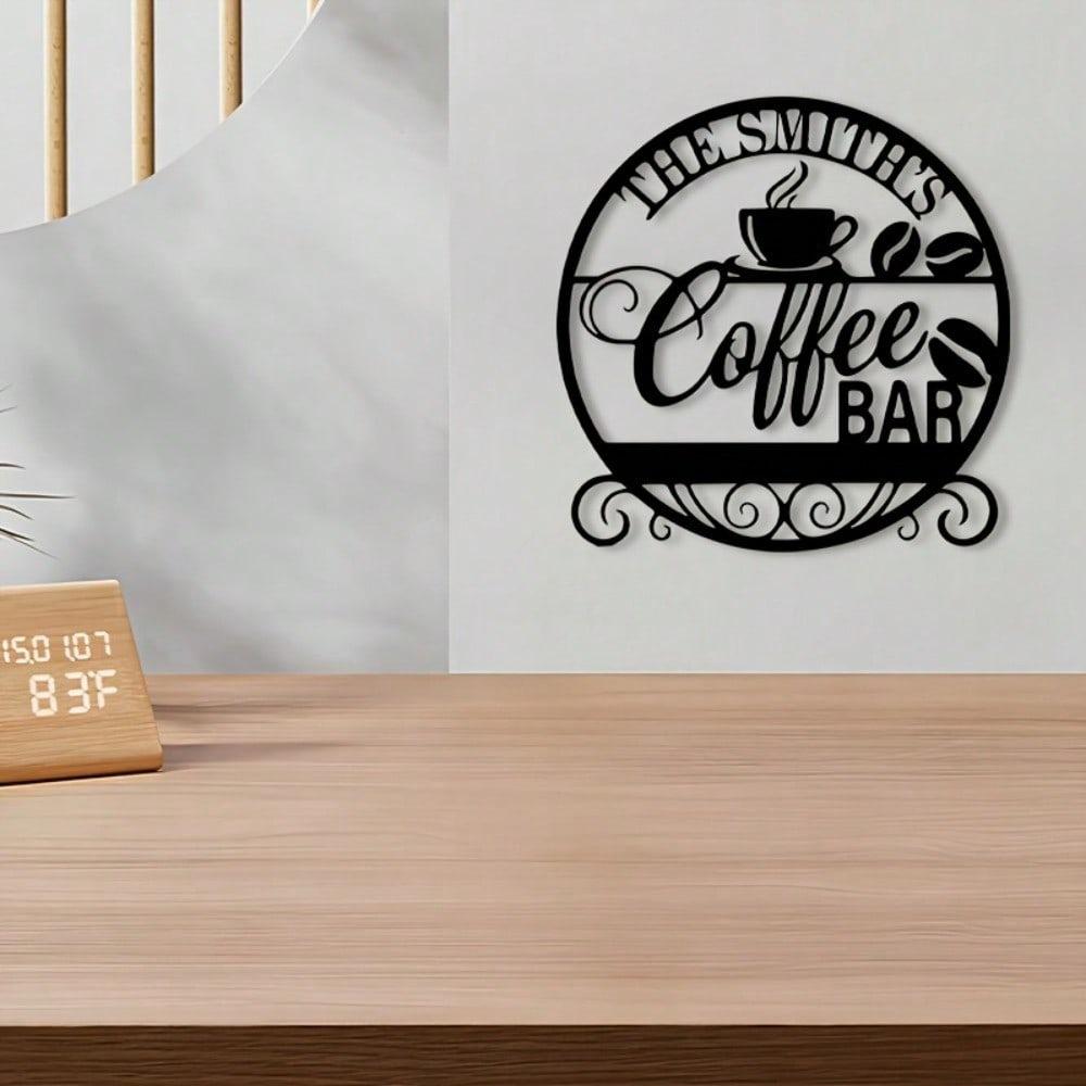 Vintage Metal Wall Art Coffee Bar Decor Iron Kitchen Sign Powder Coated Gift for Home