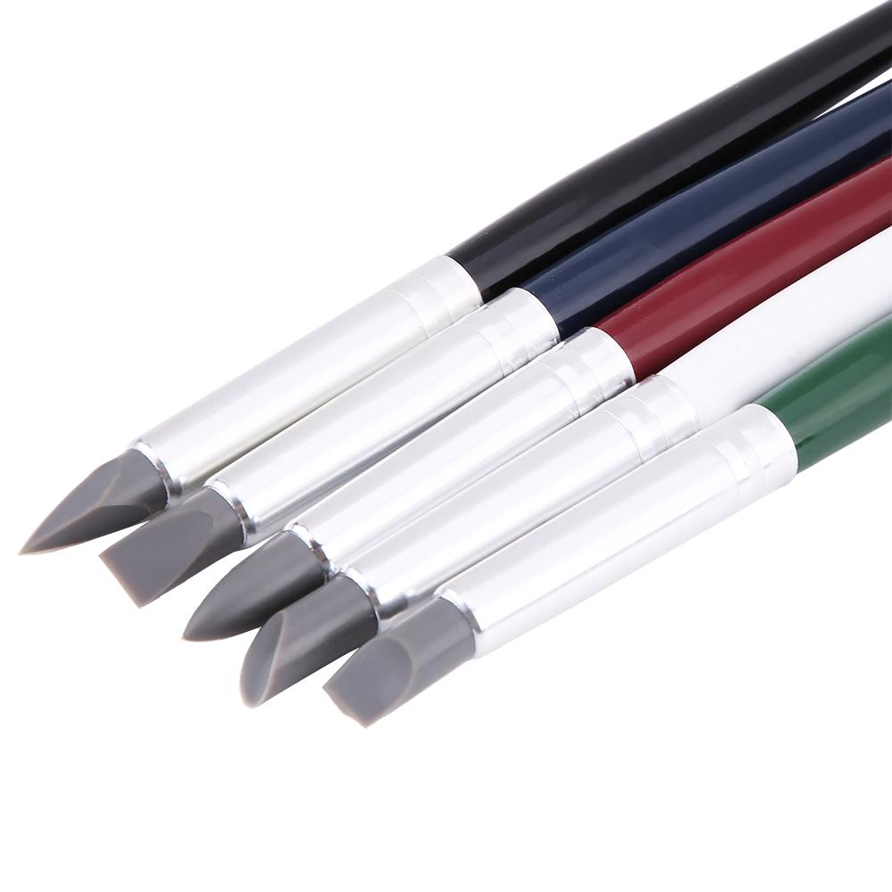 5pcsCelsiusset Silicone Soft Head Clay Pottery Moulding Pen Craft Tool (Large)
