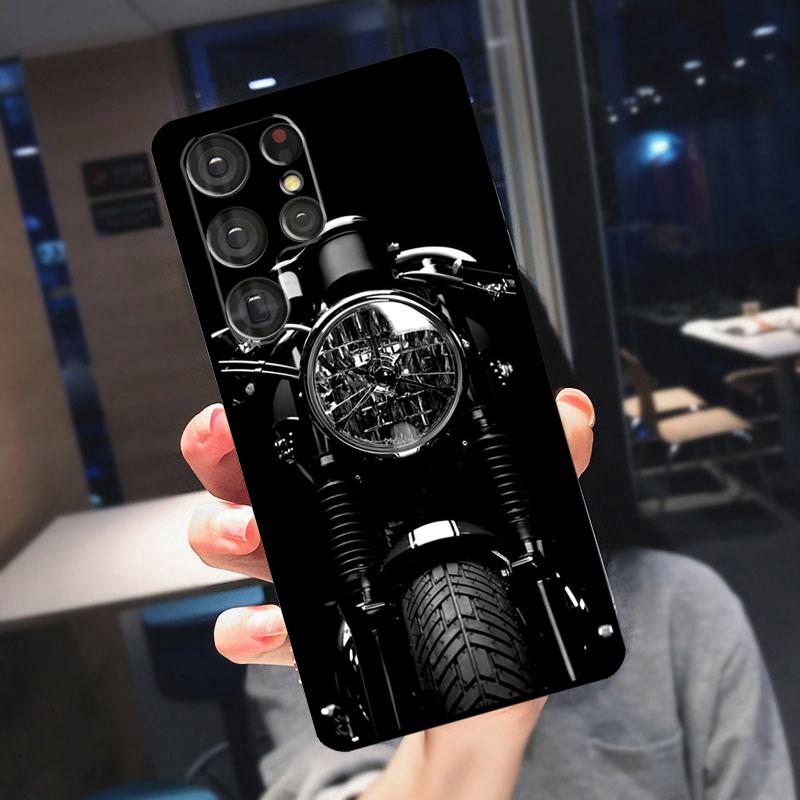 

Vintage Motorcycle Cover For Samsung Galaxy S25 Ultra S24 S22 S21 S23 Plus S20 FE S9 S10 S24 FE Phone Case Note 20 Ultra