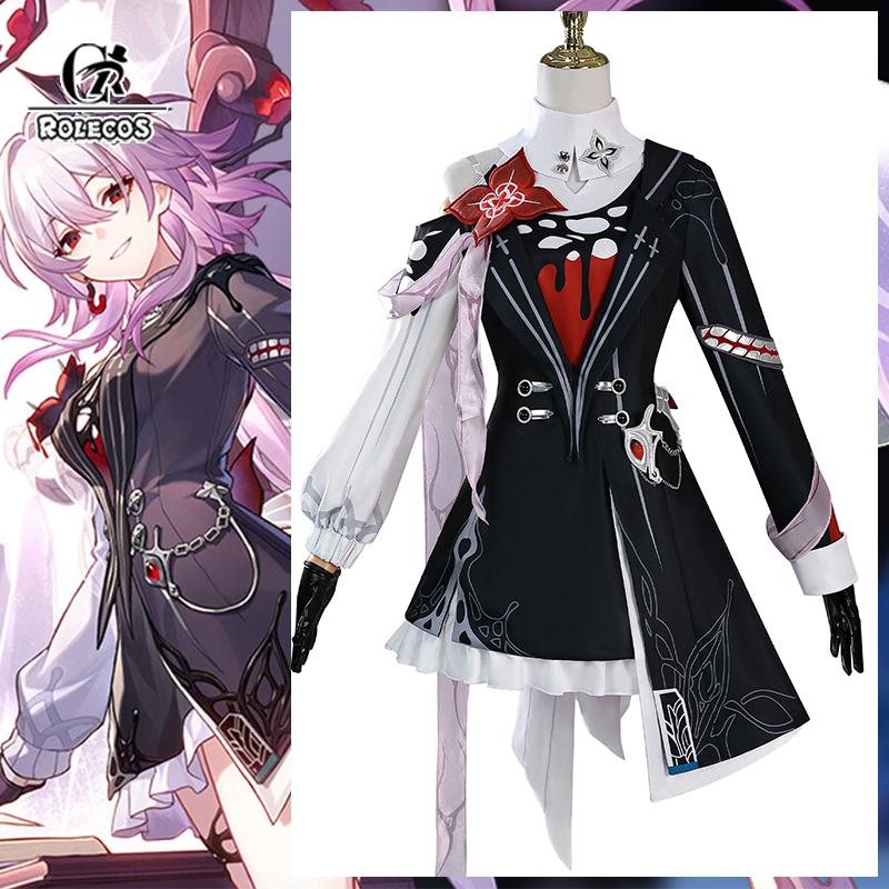 Game Honkai Star Rail Evernight March 7th Cosplay Costume Mysterious Foreign Guest Women Dress Halloween Party Suit